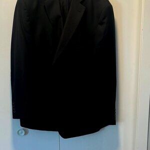 Black Tailored Suit Jacket with Notched Lapels